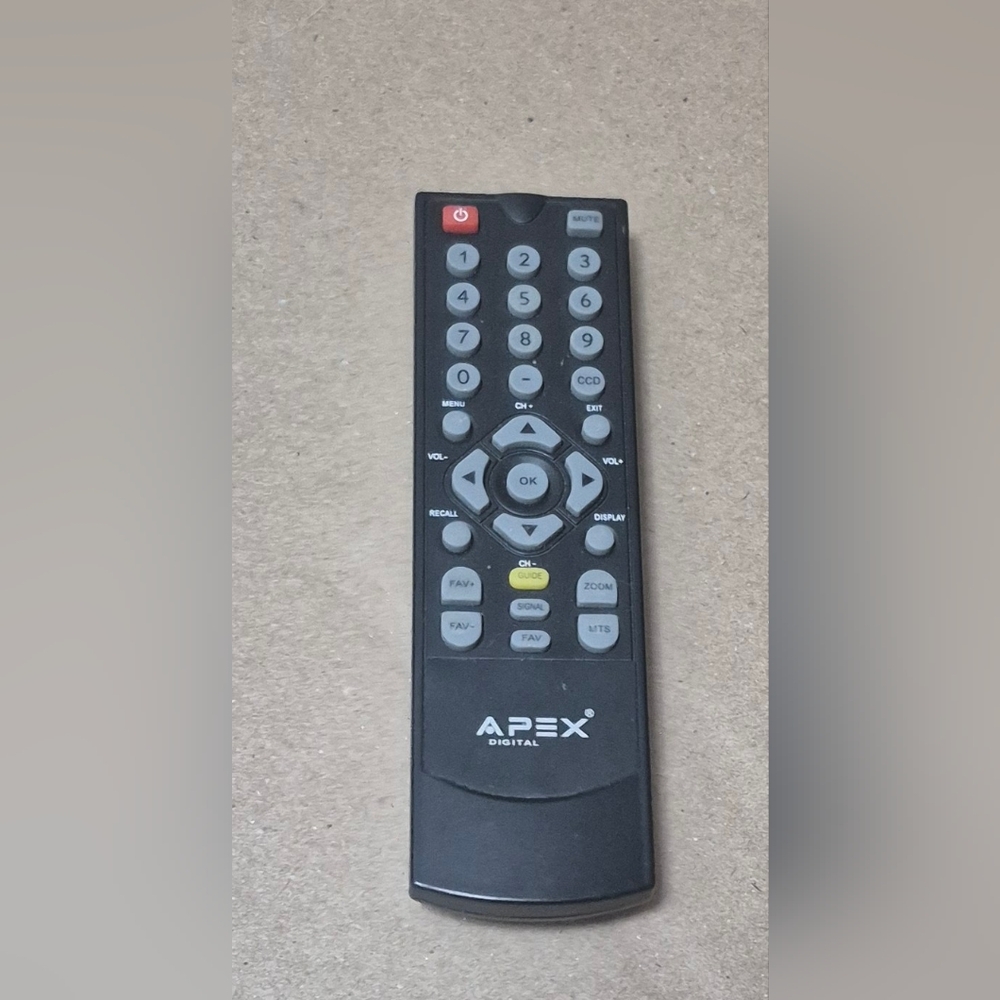 A APEX RCNN131  Digital TV Tuner Remote DT250. DT250A  DT502A  DT250RM  DT504s